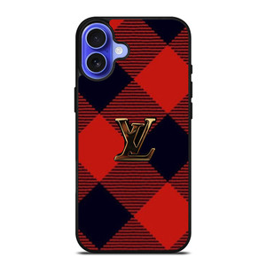 LOUIS VUITTON LV LOGO PATTERN RED iPhone 16 Case Cover LOUIS VUITTON LV LOGO PATTERN RED iPhone 16 Case Cover