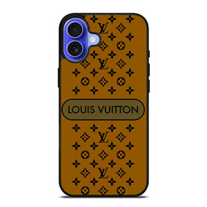 LOUIS VUITTON PATTERN LV LOGO ICON GOLD iPhone 16 Case Cover LOUIS VUITTON PATTERN LV LOGO ICON GOLD iPhone 16 Case Cover