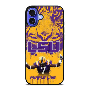 LSU TIGERS LOUISIANA STATE UNIVERSITY PURPLE LIVE iPhone 16 Case Cover LSU TIGERS LOUISIANA STATE UNIVERSITY PURPLE LIVE iPhone 16 Case Cover