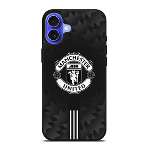 MANCHESTER UNITED BLACK LOGO iPhone 16 Case Cover MANCHESTER UNITED BLACK LOGO iPhone 16 Case Cover
