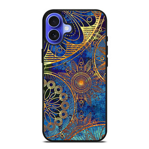 MANDELA BLUE GOLD PATTREN iPhone 16 Case Cover MANDELA BLUE GOLD PATTREN iPhone 16 Case Cover