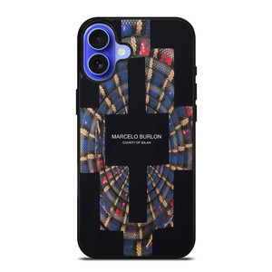 MARCELO BURLON COUNTY OF MILAN LOGO iPhone 16 Case Cover MARCELO BURLON COUNTY OF MILAN LOGO iPhone 16 Case Cover