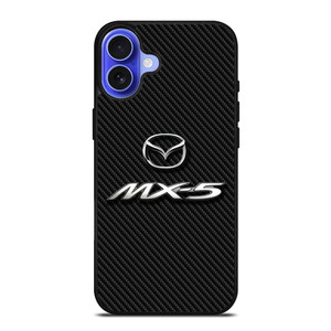 MAZDA MX 5 LOGO CARBON iPhone 16 Case Cover