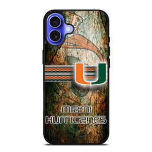 MIAMI HURRICANES LOGO NFL iPhone 16 Case Cover MIAMI HURRICANES LOGO NFL iPhone 16 Case Cover