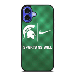 MICHIGAN STATE SPARTANS NIKE iPhone 16 Case Cover MICHIGAN STATE SPARTANS NIKE iPhone 16 Case Cover