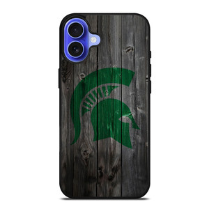 MICHIGAN STATE SPARTANS WOODEN LOGO iPhone 16 Case Cover MICHIGAN STATE SPARTANS WOODEN LOGO iPhone 16 Case Cover