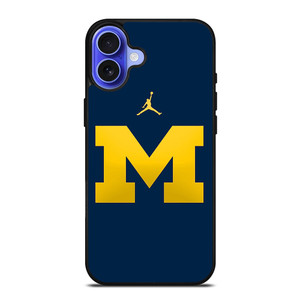 MICHIGAN WOLVERINES AIR JORDAN LOGO FOOTBALL iPhone 16 Case Cover MICHIGAN WOLVERINES AIR JORDAN LOGO FOOTBALL iPhone 16 Case Cover