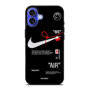 NIKE AIR JORDAN OFF WHITE BLACK KOKOTREY iPhone 16 Case Cover NIKE AIR JORDAN OFF WHITE BLACK KOKOTREY iPhone 16 Case Cover