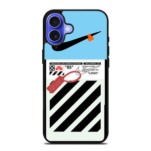 NIKE AIR JORDAN OFF WHITE BLUE WHITE iPhone 16 Case Cover