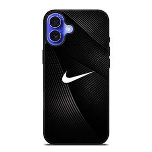 NIKE LOGO BLACK ABSTRACT LINE iPhone 16 Case Cover NIKE LOGO BLACK ABSTRACT LINE iPhone 16 Case Cover
