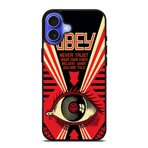 OBEY NEVER TRUST YOUR OWN EYES iPhone 16 Case Cover OBEY NEVER TRUST YOUR OWN EYES iPhone 16 Case Cover