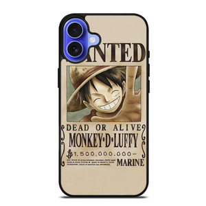 ONE PIECE MONKEY D LUFFY WANTED iPhone 16 Case Cover ONE PIECE MONKEY D LUFFY WANTED iPhone 16 Case Cover