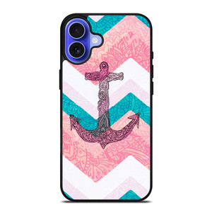 PAISLEY TRIBAL NAUTICAL ANCHOR iPhone 16 Case Cover PAISLEY TRIBAL NAUTICAL ANCHOR iPhone 16 Case Cover