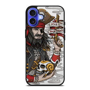 PIRATE STICK TO YOUR GUNS TATTOO iPhone 16 Case Cover PIRATE STICK TO YOUR GUNS TATTOO iPhone 16 Case Cover
