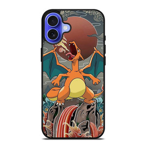 POKEMON POCKET MONSTERS CHARIZAR ART iPhone 16 Case Cover POKEMON POCKET MONSTERS CHARIZAR ART iPhone 16 Case Cover