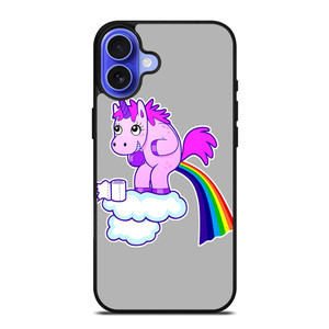 POOPING RAINBOW UNICORN iPhone 16 Case Cover POOPING RAINBOW UNICORN iPhone 16 Case Cover