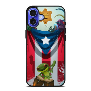 PUERTO RICO FROG FLAG iPhone 16 Case Cover PUERTO RICO FROG FLAG iPhone 16 Case Cover