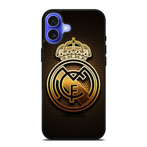 REAL MADRID FC GOLD iPhone 16 Case Cover REAL MADRID FC GOLD iPhone 16 Case Cover