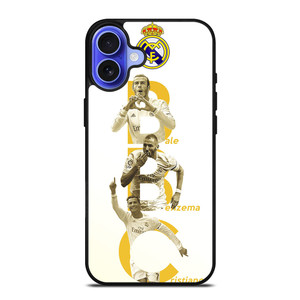 REAL MADRID TRIO BBC iPhone 16 Case Cover REAL MADRID TRIO BBC iPhone 16 Case Cover