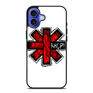 RED HOT CHILI PEPPERS LOGO WHITE iPhone 16 Case Cover
