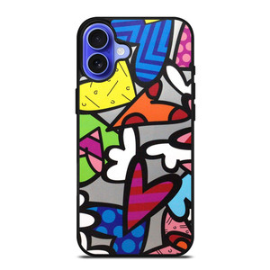 ROMERO BRITTO ABSTRACT LOVE iPhone 16 Case Cover