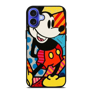 ROMERO BRITTO MICKEY MOUSE iPhone 16 Case Cover ROMERO BRITTO MICKEY MOUSE iPhone 16 Case Cover