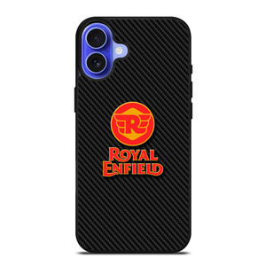 ROYAL ENFIELD MODERN LOGO CARBON iPhone 16 Case Cover ROYAL ENFIELD MODERN LOGO CARBON iPhone 16 Case Cover