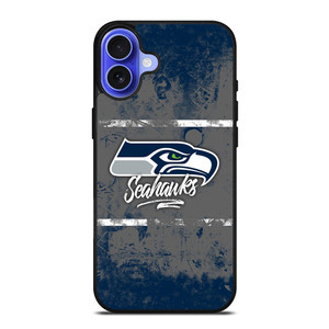 SEATTLE SEAHAWKS BRUSH LOGO iPhone 16 Case Cover SEATTLE SEAHAWKS BRUSH LOGO iPhone 16 Case Cover