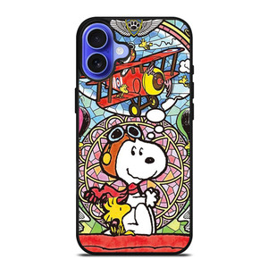 SNOOPY GLASS ART iPhone 16 Case Cover SNOOPY GLASS ART iPhone 16 Case Cover