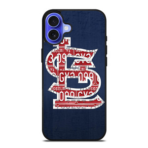 ST. LOUIS CARDINALS BASEBALL WOODEN LOGO iPhone 16 Case Cover