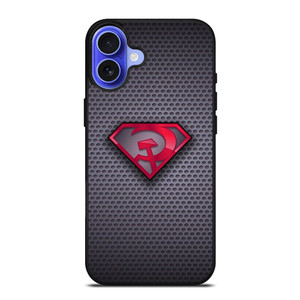 SUPERMAN RED SON LOGO CARBON iPhone 16 Case Cover SUPERMAN RED SON LOGO CARBON iPhone 16 Case Cover