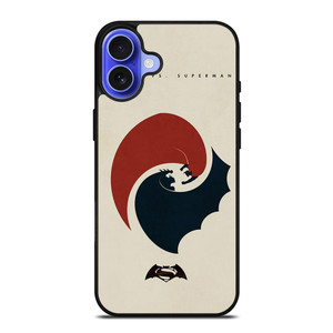 SUPERMAN VS BATMAN YIN YANG iPhone 16 Case Cover SUPERMAN VS BATMAN YIN YANG iPhone 16 Case Cover