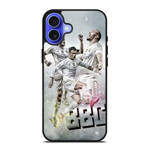 TRIO BBC REAL MADRID iPhone 16 Case Cover TRIO BBC REAL MADRID iPhone 16 Case Cover