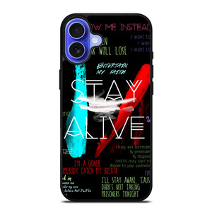 TWENTY ONE PILOTS STAY ALIVE iPhone 16 Case Cover TWENTY ONE PILOTS STAY ALIVE iPhone 16 Case Cover