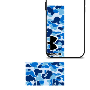 UNDER ARMOUR BLUE CAMO BAPE iPhone 16 Case Cover UNDER ARMOUR BLUE CAMO BAPE iPhone 16 Case Cover
