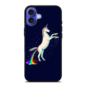 UNICORN POOPING RAINBOW iPhone 16 Case Cover