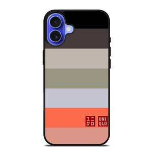 UNIQLO LOGO COLORFUL STRIPES iPhone 16 Case Cover UNIQLO LOGO COLORFUL STRIPES iPhone 16 Case Cover