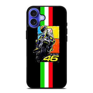 VALENTINO ROSSI THE DOCTOR 46 ITALY iPhone 16 Case Cover VALENTINO ROSSI THE DOCTOR 46 ITALY iPhone 16 Case Cover