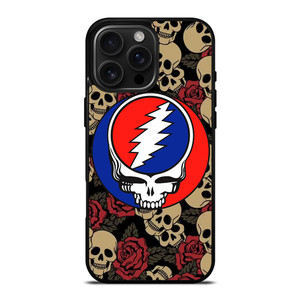 GREATEFUL DEAD BAND ICON SKULL AND ROSE iPhone 16 Pro Max Case Cover