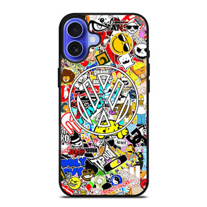 VW STICKER BOMB iPhone 16 Case Cover VW STICKER BOMB iPhone 16 Case Cover