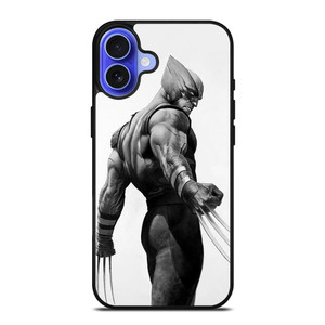 WOLVERINE X-MEN BLACK WHITE ART iPhone 16 Case Cover