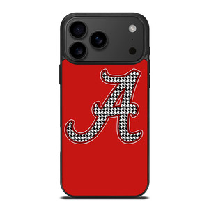 ALABAMA CRIMSON TIDE HOUNDSTOOTH ICON iPhone 17 Pro Max Case Cover ALABAMA CRIMSON TIDE HOUNDSTOOTH ICON iPhone 17 Pro Max Case Cover