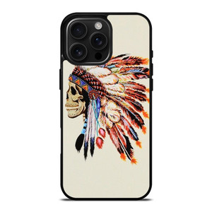 INDIAN FEATHER SKULL iPhone 16 Pro Max Case Cover INDIAN FEATHER SKULL iPhone 16 Pro Max Case Cover