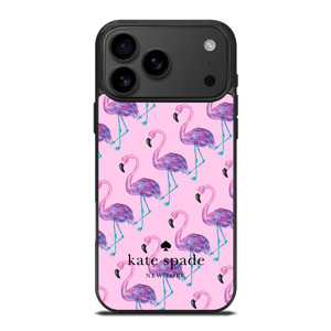 KATE SPADE NEW YORK LOGO FLAMENGOS PATTERN iPhone 17 Pro Max Case Cover KATE SPADE NEW YORK LOGO FLAMENGOS PATTERN iPhone 17 Pro Max Case Cover