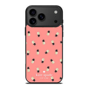 KATE SPADE NEW YORK LOGO PINK PINEAPPLES ICON iPhone 17 Pro Max Case Cover