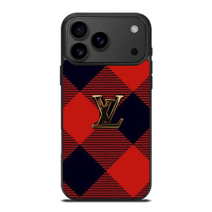 LOUIS VUITTON LV LOGO PATTERN RED iPhone 17 Pro Max Case Cover LOUIS VUITTON LV LOGO PATTERN RED iPhone 17 Pro Max Case Cover