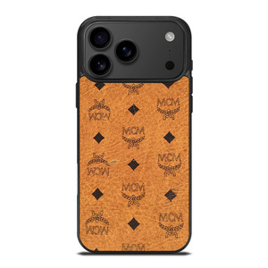 MCM WORLD WIDE BROWN LEATHER iPhone 17 Pro Max Case Cover MCM WORLD WIDE BROWN LEATHER iPhone 17 Pro Max Case Cover