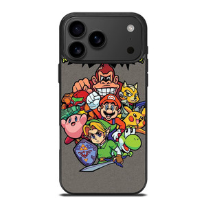 NINTENDO GAME CHARACTER SUPER SMASH BROSS AND FRIENDS iPhone 17 Pro Max Case Cover NINTENDO GAME CHARACTER SUPER SMASH BROSS AND FRIENDS iPhone 17 Pro Max Case Cover