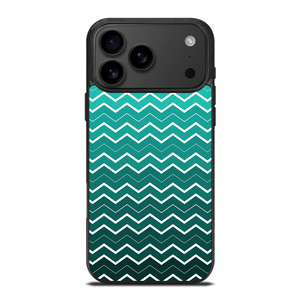 OMBRE TEAL CHEVRON iPhone 17 Pro Max Case Cover OMBRE TEAL CHEVRON iPhone 17 Pro Max Case Cover