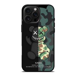 KAWS CAMO SEEING AND WATHING iPhone 16 Pro Max Case Cover KAWS CAMO SEEING AND WATHING iPhone 16 Pro Max Case Cover